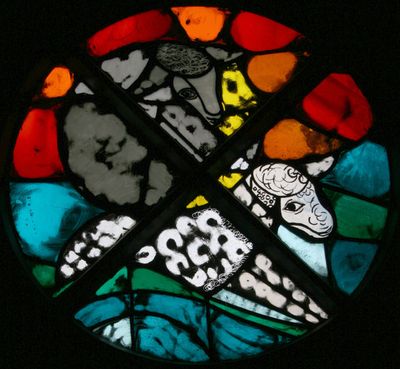 Kirchenfenster Schaf